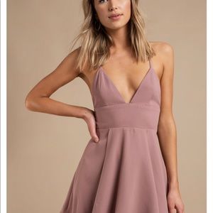 Rose pink skater dress